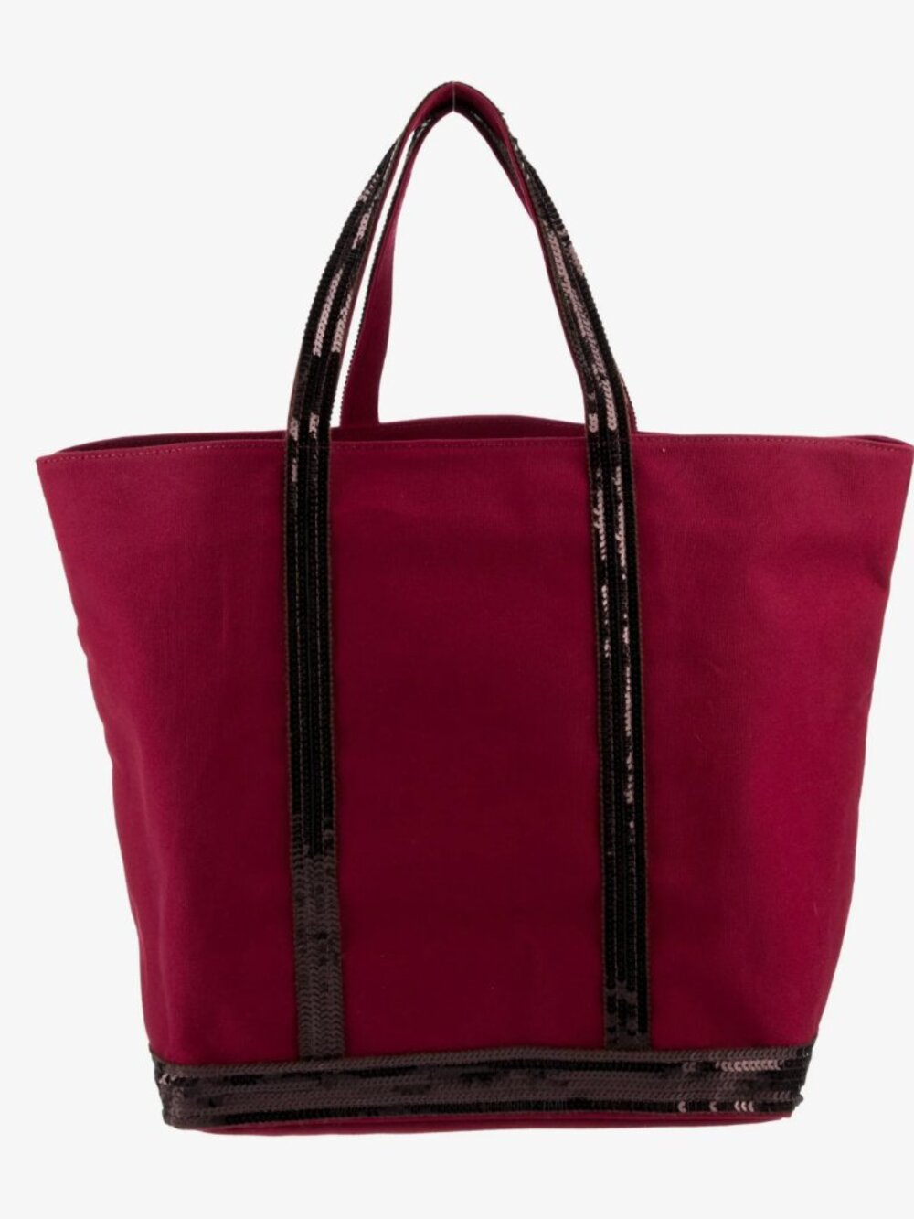 Vanessa Bruno Burgundy Tote with Sequin Strap - Picture 5 of 6